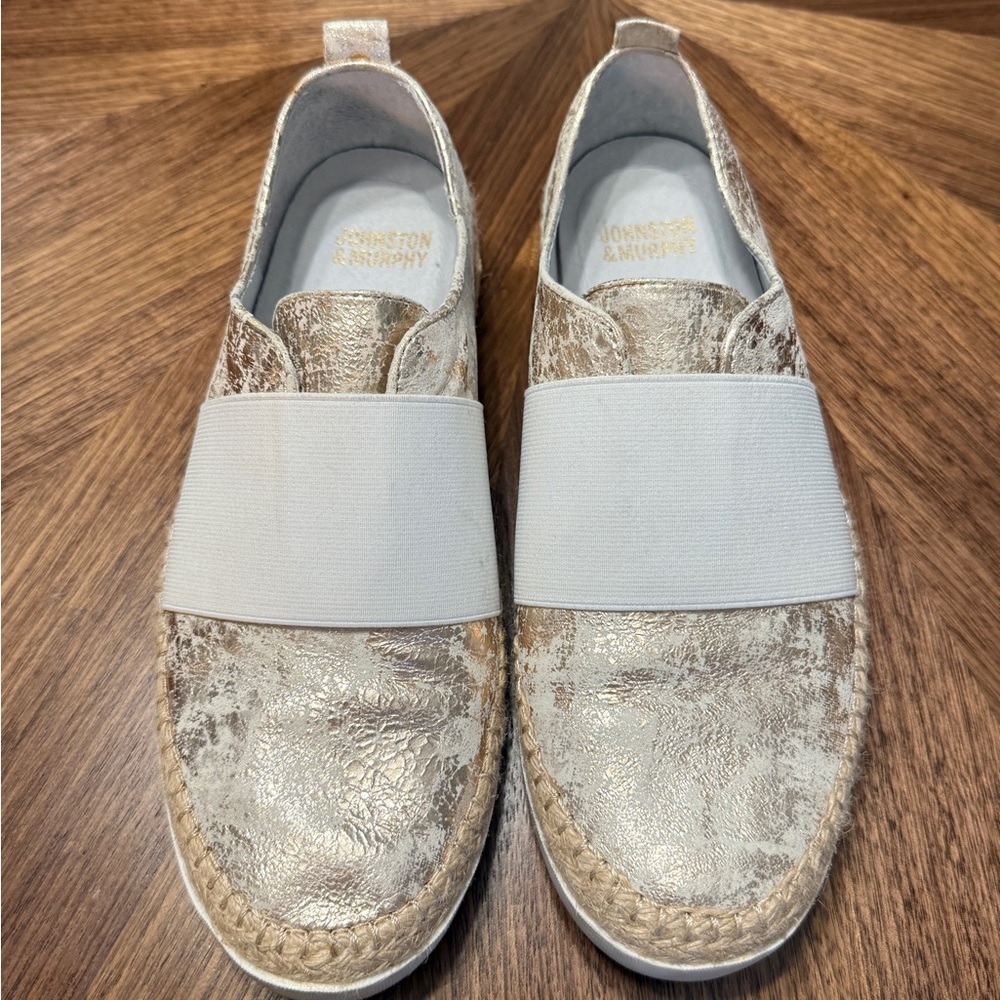 Johnston & Murphy Metallic Slip-On Sneakers